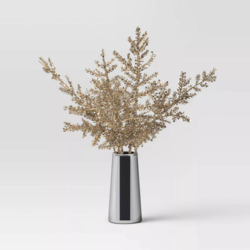 Silver Metallic Artificial Arrangement Small