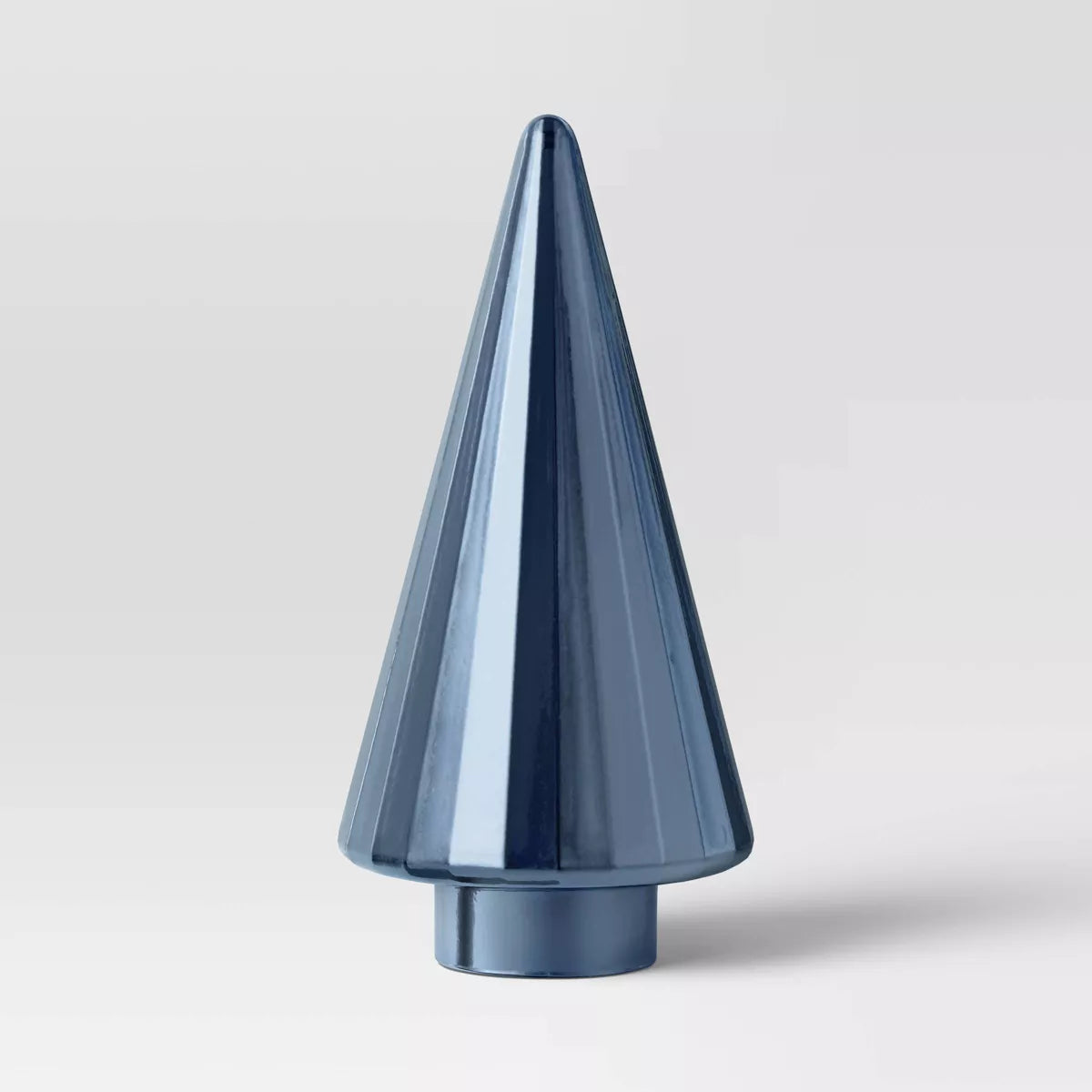 Albero di Natale Medio con Scanalature Blu